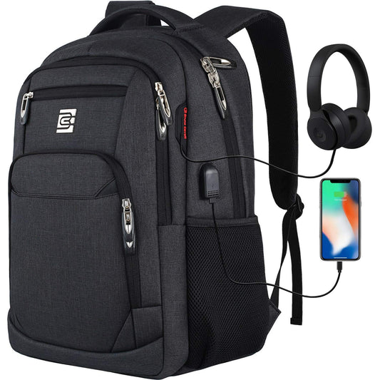 Laptop Backpack with USB Charging & Headphone Port